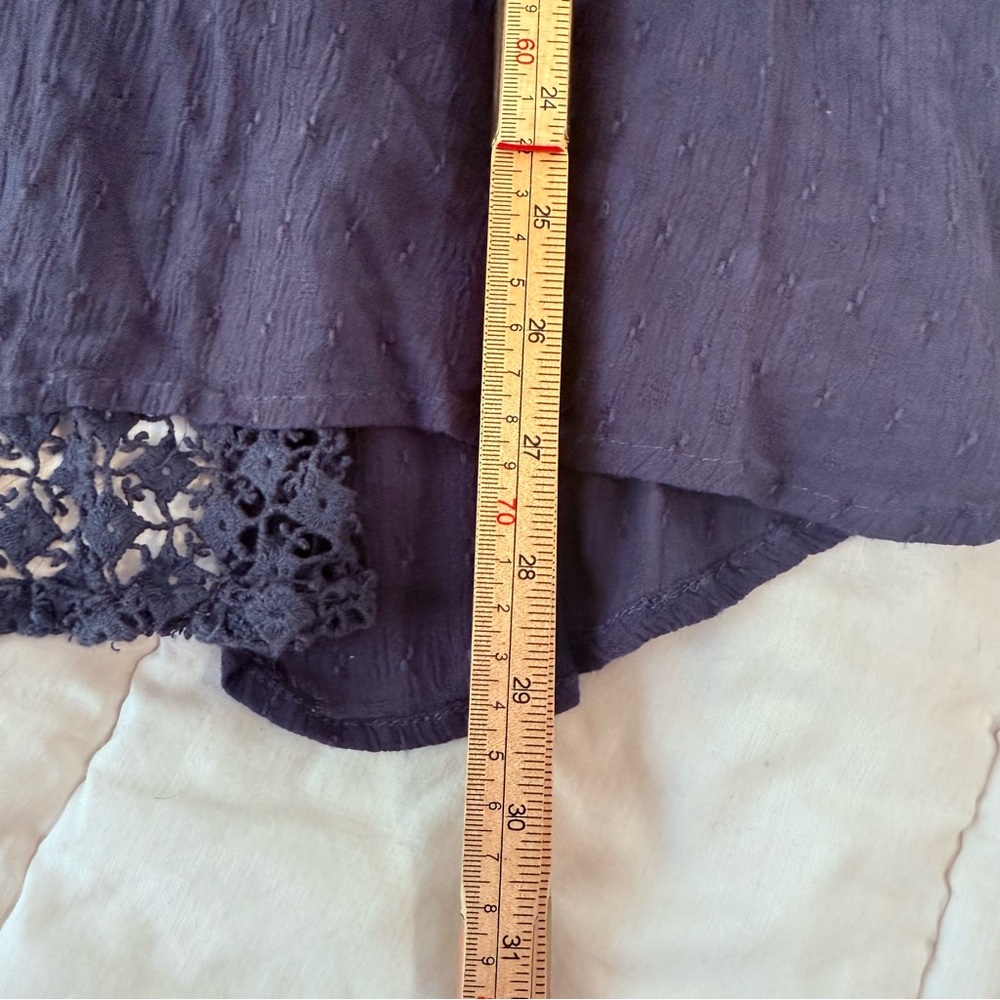 Free People The Best Button Down Mesh Back Long‎ Sleeve Blouse Top Size M - Picture 5 of 10